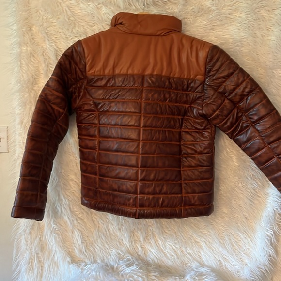Vintage Real Leather Quilted coat new without tags - Picture 7 of 7